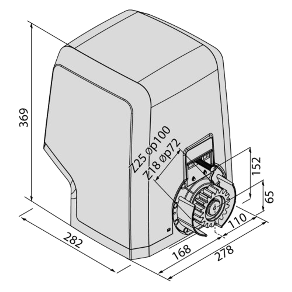 BFT ICARO SMART AC A2000 Sliding Gate Operator